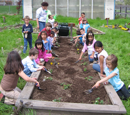 Children Gardening
