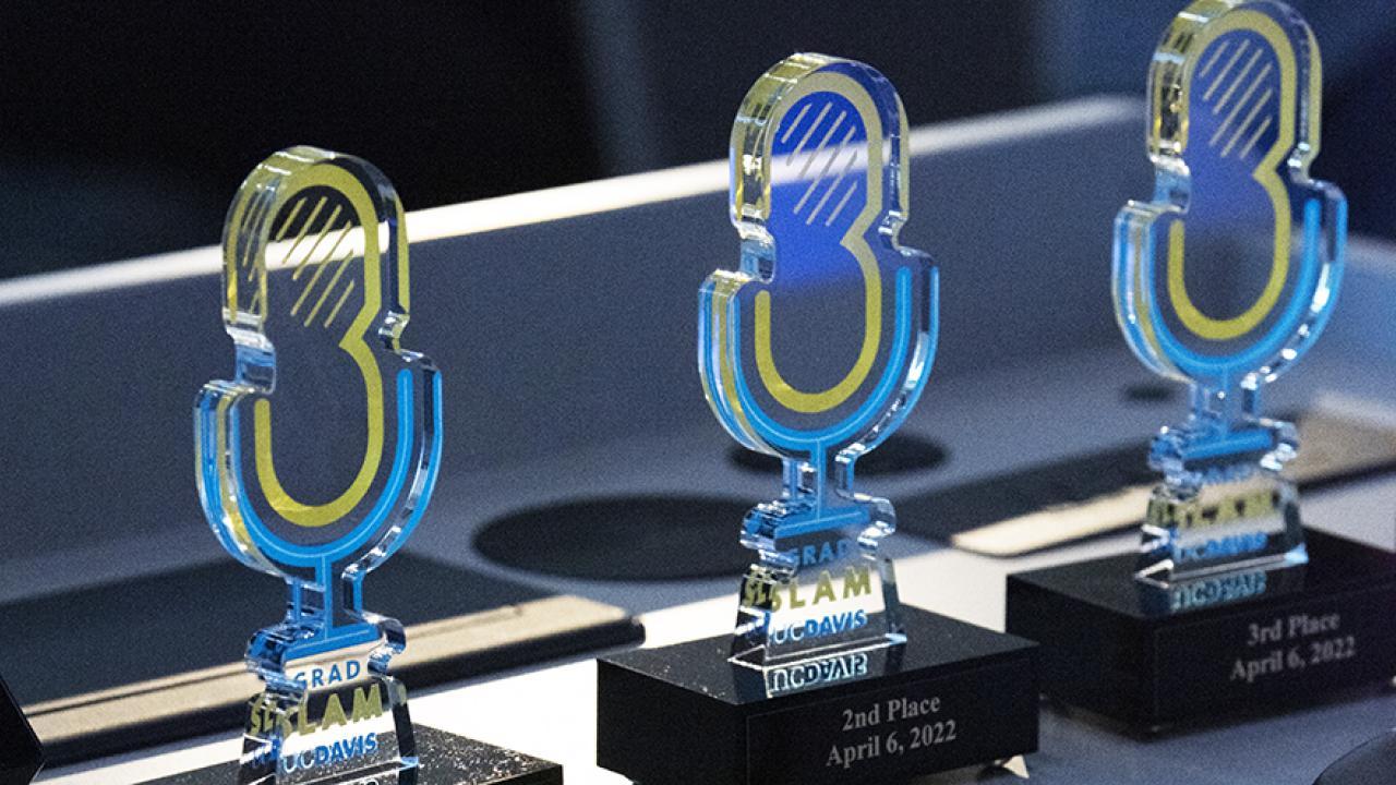 Image of Grand Slam glass trophies from 2022