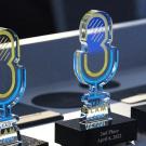 Image of Grand Slam glass trophies from 2022