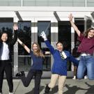 Group of Wasson Award Winners Jump in Front of ARC